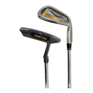 Peerless Oversize 9 Iron and Palmer Junior Pro Putter RH Steel Shafts Golf Clubs